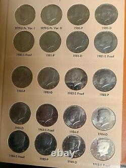 Dansco Kennedy Complete Album Set 1964- 2001 Half Dollar Set W Proofs 120 Coins
