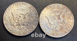 Half Roll 10 Coins End of Roll TONED 90% Silver 1964 Kennedy Half Dollars BU