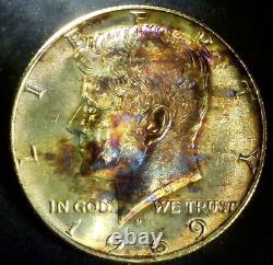 INCREDIBLE TONED 1969D Kennedy Half Dollar UNCIRCULATED CONDITION