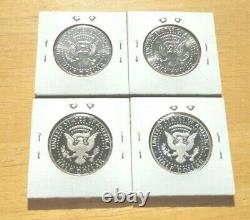 IN STOCK 2020 P D S S Silver & Clad Proof Kennedy Half Dollar 4 Coin Set PDSS