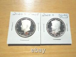 IN STOCK 2020 P D S S Silver & Clad Proof Kennedy Half Dollar 4 Coin Set PDSS