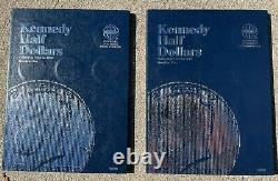 KENNEDY HALF DOLLAR 2 BOOK SET 1964-2003 7 SILVER COINS! 71 Coins in total