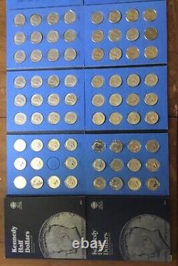 KENNEDY HALF DOLLAR 2 BOOK SET 1964-2003 P&D, 71 Coins Total