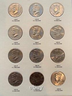 Kennedy Half Dollar Collection 1964-2003 in Littleton Folders 71 Ex-About Unc