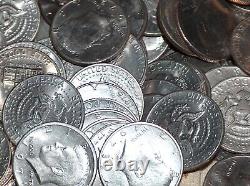 Kennedy Half Dollars 100-pc lot from old Hoard of mixed dates all AU/BU coins