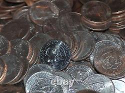 Kennedy Half Dollars 100-pc lot from old Hoard of mixed dates all AU/BU coins