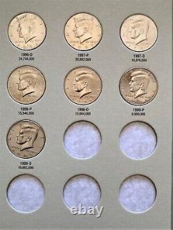 Kennedy Half Dollars 1964-1999 in Harris Folders Complete and in Very Good-Unc