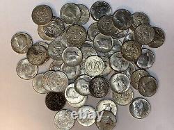 Kennedy Half Dollars 1964, 90% Silver Coins, Lot of 20 coins
