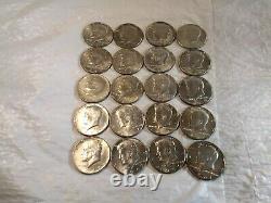 Kennedy Half Dollars 40% Silver 20 Coins Free Shipping Original Luster
