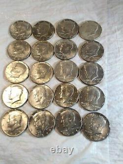 Kennedy Half Dollars 40% Silver 20 Coins Free Shipping Original Luster