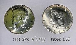 Kennedy half dollar collection 1964-2007 uncirculated coin lot