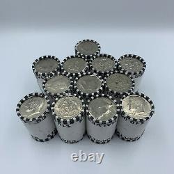 Lot Of 12 BANK SEALED KENNEDY HALF DOLLAR COIN ROLLS UNSEARCHED COIN LOT