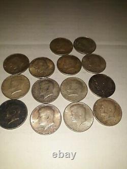 Lot Of 1964 Silver Kennedy Half Dollars Lot Of 14 us coins