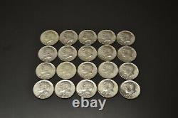 Lot Of 20 1964 Silver Kennedy Half Dollars Coin Roll #2