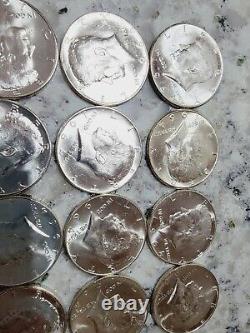 Lot Of 20 Pieces 1964 90% Silver Kennedy Half Dollars Ungraded. Lot1G