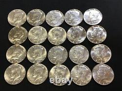Lot Of 80 1965-1969 Uncirculated 40% Silver Kennedy Half Dollars (4 Rolls)