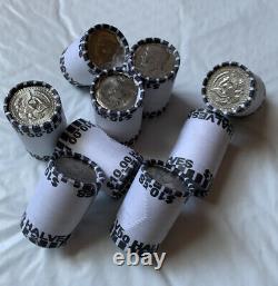 Lot Of 9 BANK SEALED KENNEDY HALF DOLLAR COIN ROLL $90 FV UNSEARCHED COIN LOT