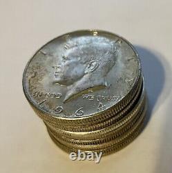 Lot of 10 1964 Kennedy Half Dollar 90% Silver Choose Number of Lots of 10