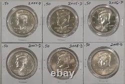 Lot of 112 Kennedy Half Dollars 1964 2023 Complete Business Strike P&D Most BU