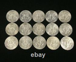 Lot of 15 50c Kennedy Silver Half Dollars