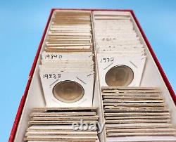 Lot of 169 Kennedy Half Dollars Ungraded / Flips/Box- Starter Collection'71-'99