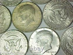 Lot of 20 1964 Kennedy Silver Half Dollars $10 Face Value 90% Silver (tn)