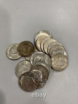 Lot of 20 1964 P & D Kennedy Half Dollar Circulated 90% Silver coins $10 Face