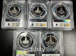 Lot of 5 1976-S Silver Kennedy Bicentennial Half Dollars, Graded PCGS PR69DCAM