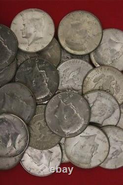 MAKE OFFER $5.00 Face Value 90% Silver 1964 John Kennedy Half Dollars Junk Coins