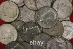 MAKE OFFER $5.00 Face Value 90% Silver 1964 John Kennedy Half Dollars Junk Coins