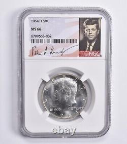 MS66 1964-D Kennedy Half Dollar 50c NGC Special Label