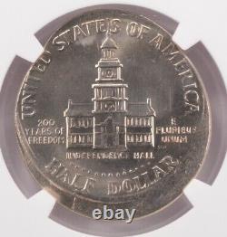 NGC 50c 1976 Kennedy Half 10% Off-Center & 25% Indent MS63