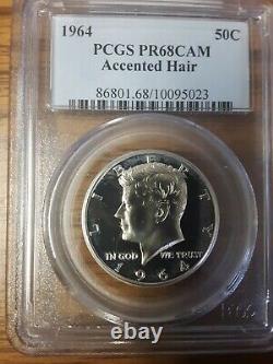 PCGS 1964 Accented Hair CAM Cameo 50C Half Dollar Kennedy JFK Beautiful Coin