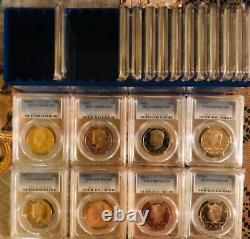 Pcgs graded 20 consecutive years of kennedy half dollar (1977-1996) Lot# Bx 29