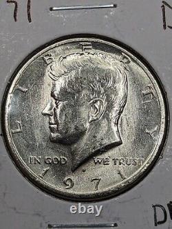 RARE & UNIQUE 1971 kennedy half dollar error Mint Mark & UN in United DD