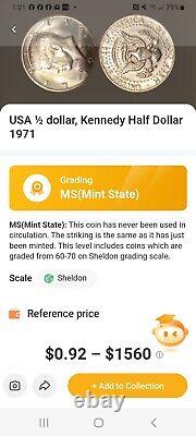 Rare 1971 Kennedy half dollar