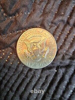 Rare 1974 Kennedy half dollar coin (no mint mark, circulated) Error