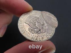 Rare Double Struck 1964-D Kennedy Silver Half Dollar Error, AU-Unc