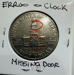 Rare error Missing Door 1776-1976 Bicentennial Kennedy Half Dollar No Mint Mark