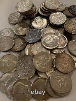 Roll Of Twenty (20) 1964 Kennedy Half Dollars, 90% Silver Circulated
