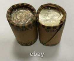 Roll of 1964 Kennedy Half Dollars Toned Ends 10FV 90% Silver