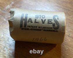 Roll of 1966 Kennedy Half Dollars. 10$ Face 40% Silver. (20) Silver Coins