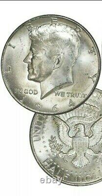 Roll of 20 $10 Face Value 90% 1964 JFK Kennedy Silver Half Dollars-Free Gift