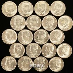 Roll of 20 1964 50c Uncirculated Kennedy Half Dollars Free Shipping USA