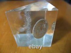 Silver 1964-D Kennedy Half Dollar in Acrylic Original Toning