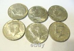 Silver 1964 Kennedy Half Dollar Lot Of 6
