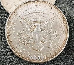 Silver JFK Kennedy Half Dollar 10 Coins 1964 90%. Lot of 10. Free shipping