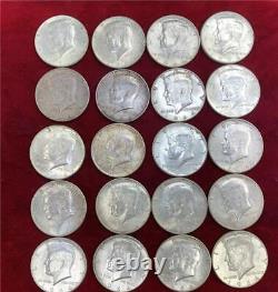 U. S. $10 Face Value 1964 90% Silver Kennedy Half Dollar Lot Of 20 Pieces